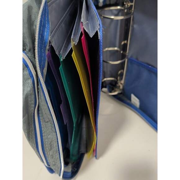 Case-It The Mighty Zip Tab Japanese Wave 3 Ring Zipper Binder & File Folder - Picture 3 of 6